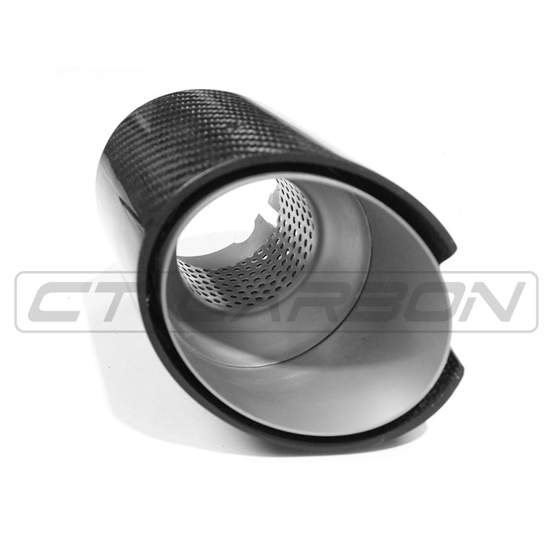 Load image into Gallery viewer, BMW G80/G82/G83 CARBON EXHAUST TIPS - STAINLESS (SET OF 4)
