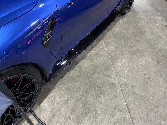 BMW M3 G80 CARBON FIBRE SIDE SKIRT EXTENSIONS - CT DESIGN