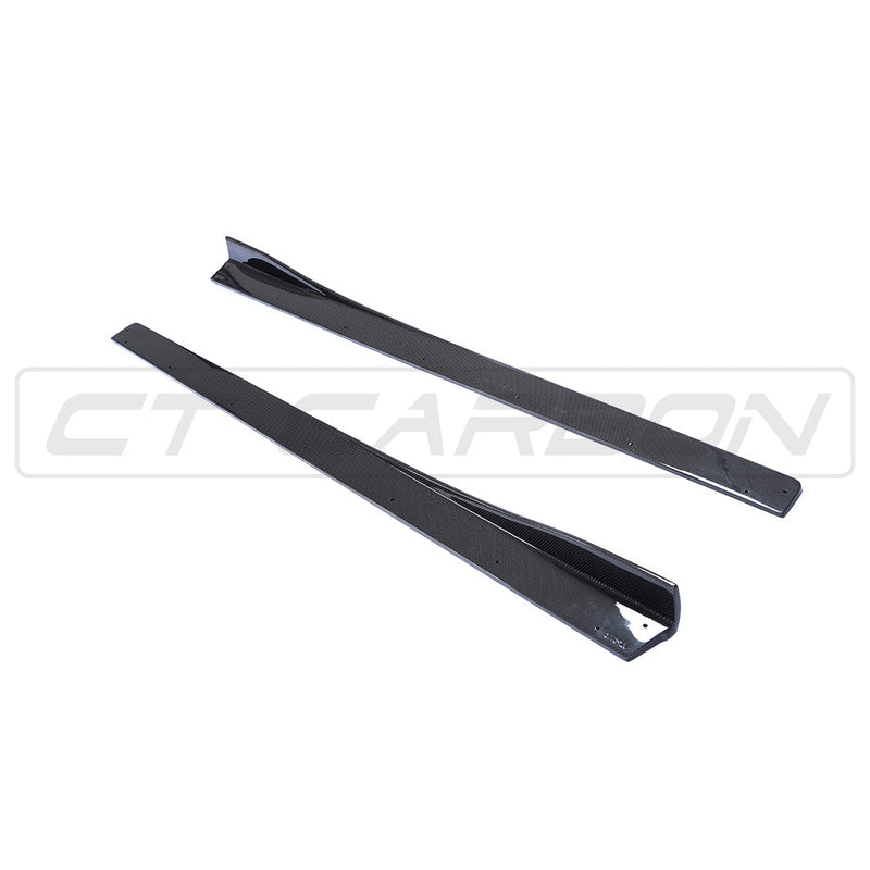 Load image into Gallery viewer, BMW M3/M4 (F80 F82 F83) CARBON FIBRE SIDE SKIRTS - 3D STYLE
