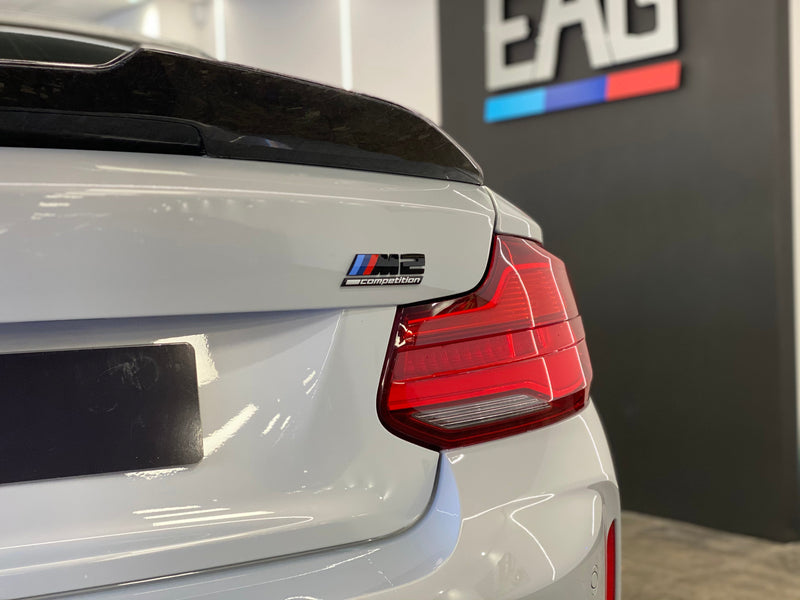 Load image into Gallery viewer, BMW M2 &amp; F22 2 SERIES FORGED CARBON FIBRE SPOILER - PS DUCKTAIL STYLE - CT Carbon
