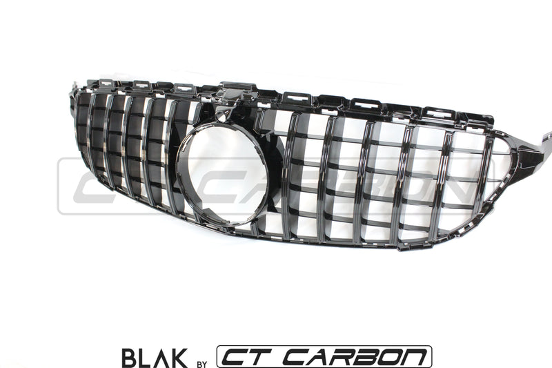 Load image into Gallery viewer, MERCEDES W205 C CLASS 2014-2018 BLACK GRILL (WITH CAMERA) - BLAK BY CT CARBON - CT Carbon
