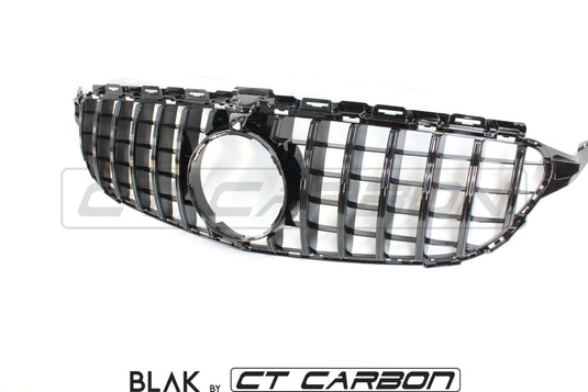 MERCEDES W205 C CLASS 2014-2018 BLACK GRILL (WITH CAMERA) - BLAK BY CT CARBON - CT Carbon