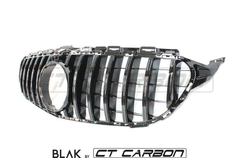 Load image into Gallery viewer, MERCEDES W205 C CLASS 2014-2018 BLACK GRILL (WITH CAMERA) - BLAK BY CT CARBON - CT Carbon
