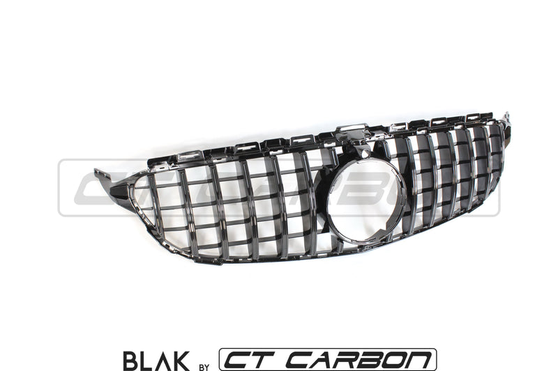 Load image into Gallery viewer, MERCEDES W205 C CLASS 2014-2018 BLACK GRILL (WITH CAMERA) - BLAK BY CT CARBON - CT Carbon
