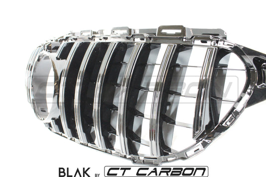 MERCEDES W205 C CLASS 2014-2018 BLACK GRILL (WITH CAMERA) - BLAK BY CT CARBON - CT Carbon