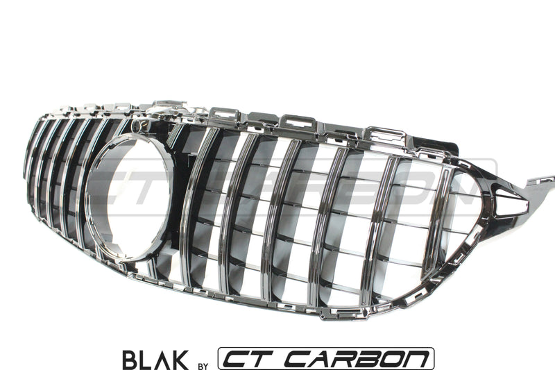 Load image into Gallery viewer, MERCEDES W205 C CLASS 2014-2018 BLACK GRILL (WITH CAMERA) - BLAK BY CT CARBON - CT Carbon
