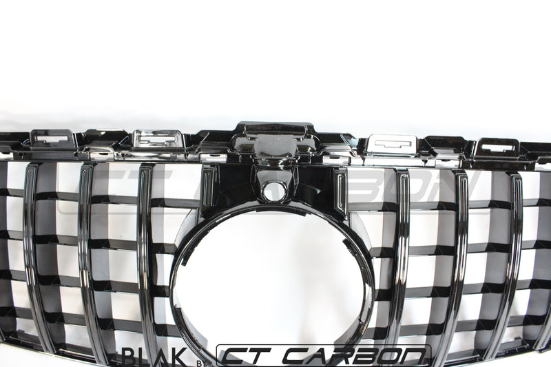 Load image into Gallery viewer, MERCEDES W205 C CLASS 2014-2018 BLACK GRILL (WITH CAMERA) - BLAK BY CT CARBON - CT Carbon
