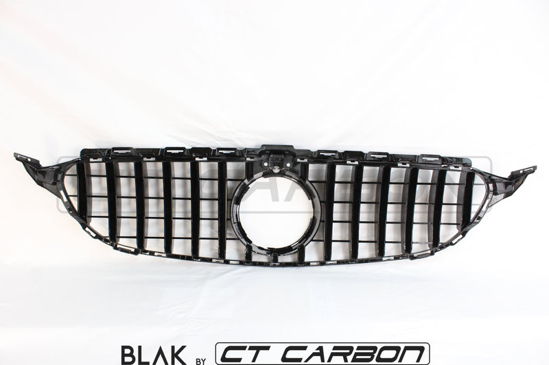 Load image into Gallery viewer, MERCEDES W205 C CLASS 2014-2018 BLACK GRILL (WITH CAMERA) - BLAK BY CT CARBON - CT Carbon
