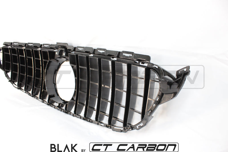 Load image into Gallery viewer, MERCEDES W205 C CLASS 2014-2018 BLACK GRILL (WITH CAMERA) - BLAK BY CT CARBON - CT Carbon
