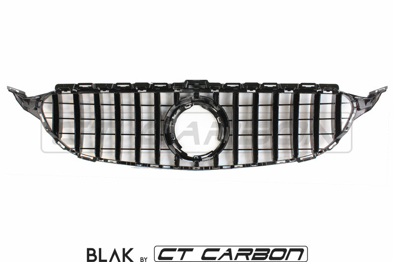 Load image into Gallery viewer, MERCEDES W205 C CLASS 2019+ BLACK GRILL (WITH CAMERA) - BLAK BY CT CARBON - CT Carbon
