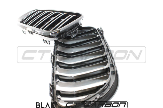 BMW M2 F87 & F22 2 SERIES DOUBLE SLAT BLACK GRILLS - BLAK BY CT CARBON - CT Carbon