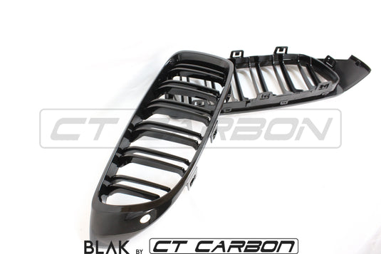 BMW M4 F82 / F83 & F32 4 SERIES DOUBLE SLAT BLACK GRILLS - BLAK BY CT CARBON - CT Carbon