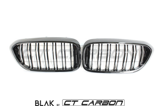 BMW M5 F90 / 5 SERIES G30 DOUBLE SLAT BLACK GRILLS - BLAK BY CT CARBON - CT Carbon