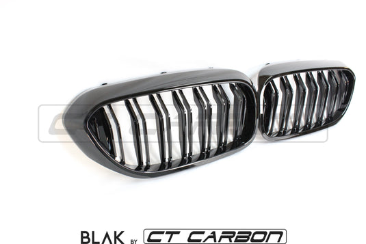 BMW M5 F90 / 5 SERIES G30 DOUBLE SLAT BLACK GRILLS - BLAK BY CT CARBON - CT Carbon