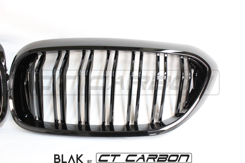 Load image into Gallery viewer, BMW M5 F90 / 5 SERIES G30 DOUBLE SLAT BLACK GRILLS - BLAK BY CT CARBON - CT Carbon
