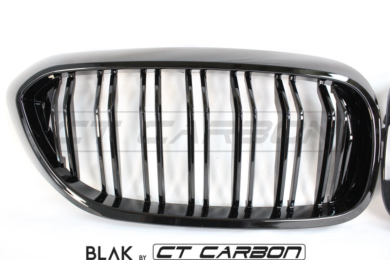 Load image into Gallery viewer, BMW M5 F90 / 5 SERIES G30 DOUBLE SLAT BLACK GRILLS - BLAK BY CT CARBON - CT Carbon
