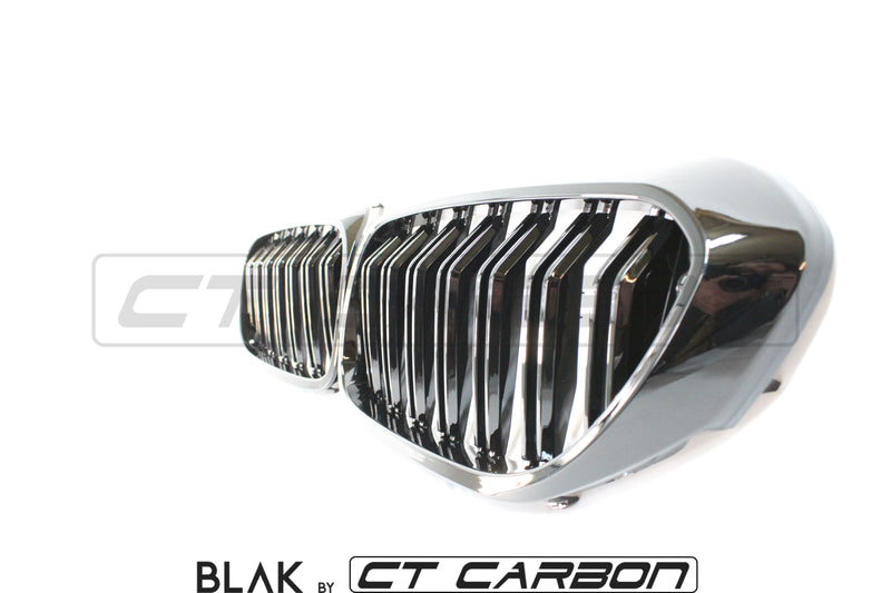 Load image into Gallery viewer, BMW M5 F90 / 5 SERIES G30 DOUBLE SLAT BLACK GRILLS - BLAK BY CT CARBON - CT Carbon
