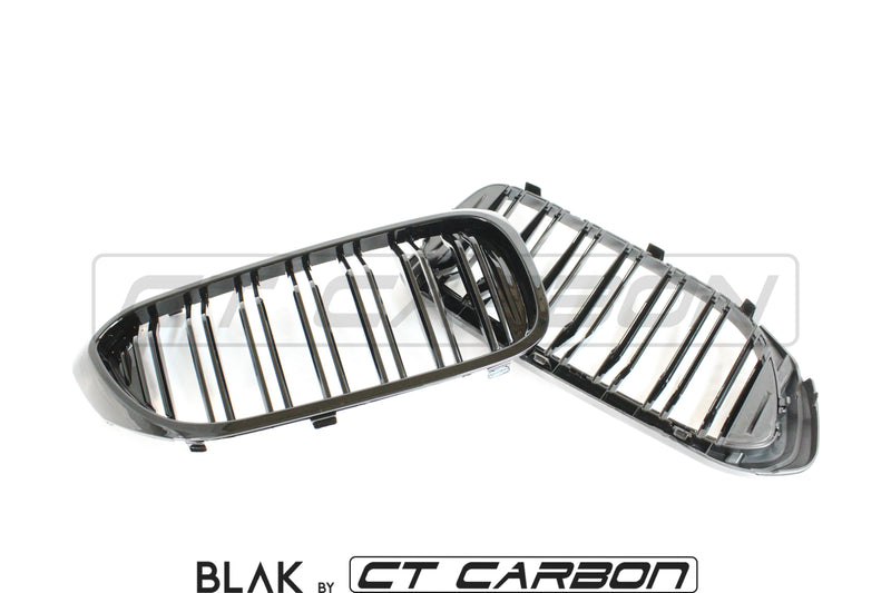 Load image into Gallery viewer, BMW M5 F90 / 5 SERIES G30 DOUBLE SLAT BLACK GRILLS - BLAK BY CT CARBON - CT Carbon
