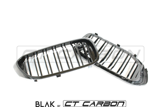 BMW M5 F90 / 5 SERIES G30 DOUBLE SLAT BLACK GRILLS - BLAK BY CT CARBON - CT Carbon