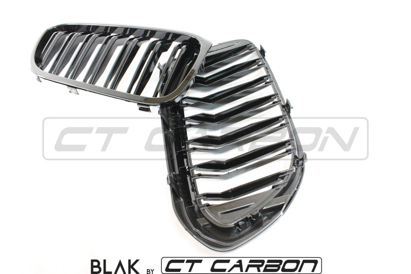 Load image into Gallery viewer, BMW M5 F90 / 5 SERIES G30 DOUBLE SLAT BLACK GRILLS - BLAK BY CT CARBON - CT Carbon
