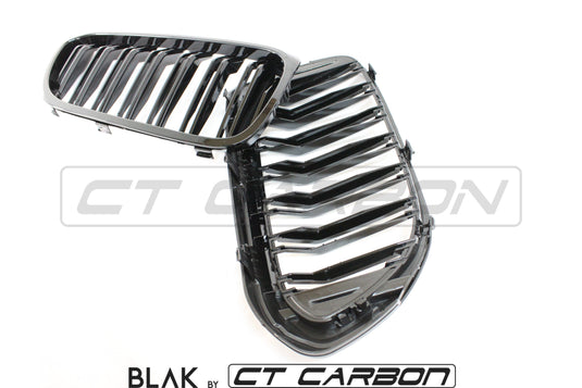 BMW M5 F90 / 5 SERIES G30 DOUBLE SLAT BLACK GRILLS - BLAK BY CT CARBON - CT Carbon