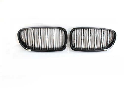 BMW F10 M5 & 5 SERIES BLACK DOUBLE SLAT GRILLS - BLAK BY CT CARBON - CT Carbon