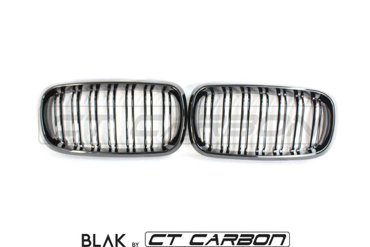 BMW X5M/X6M F16 & F15 DOUBLE SLAT GRILLS - BLAK BY CT CARBON - CT Carbon