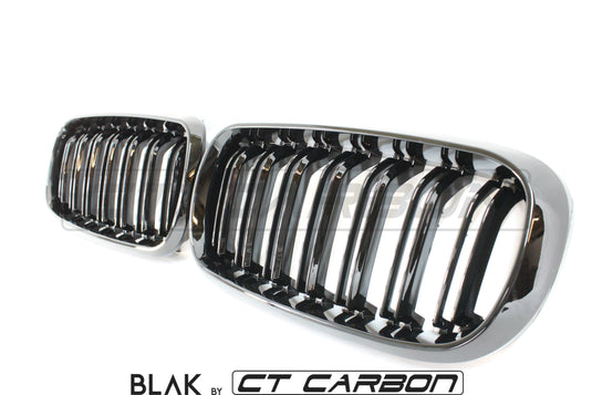 BMW X5M/X6M F16 & F15 DOUBLE SLAT GRILLS - BLAK BY CT CARBON - CT Carbon