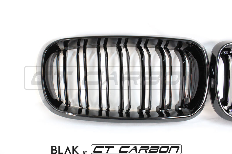 Load image into Gallery viewer, BMW X5M/X6M F16 &amp; F15 DOUBLE SLAT GRILLS - BLAK BY CT CARBON - CT Carbon
