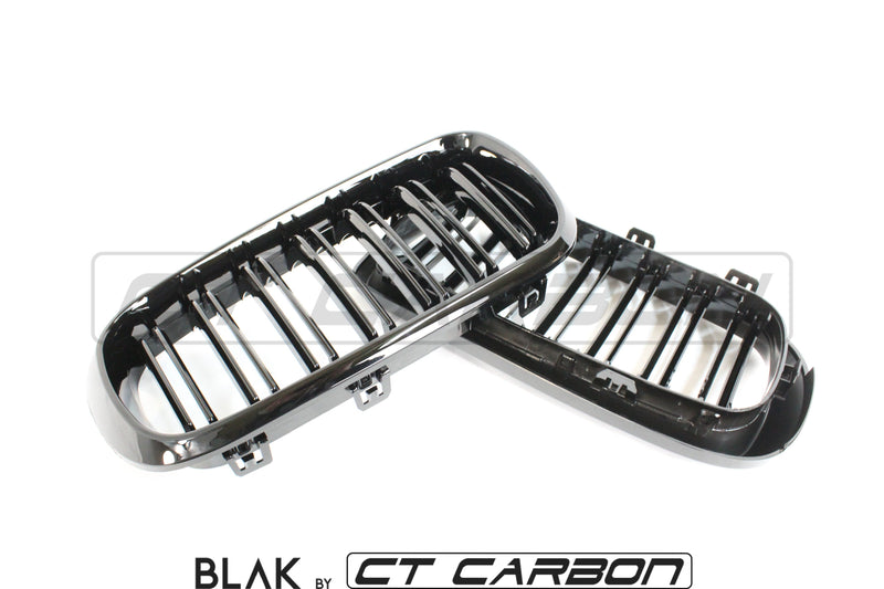 Load image into Gallery viewer, BMW X5M/X6M F16 &amp; F15 DOUBLE SLAT GRILLS - BLAK BY CT CARBON - CT Carbon
