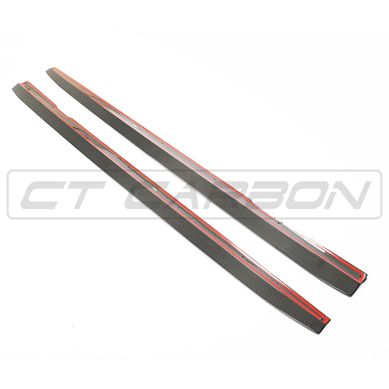 Load image into Gallery viewer, MERCEDES E63 W213 CARBON FIBRE SIDE SKIRTS - CT DESIGN
