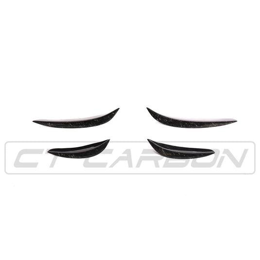 MERCEDES W205 C63 & C63S FRONT BUMPER FORGED CARBON FIBRE CANARDS / FINS