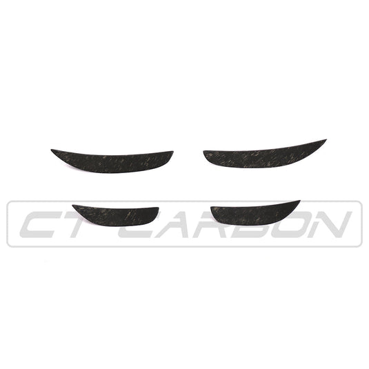 MERCEDES W205 C63 & C63S FRONT BUMPER FORGED CARBON FIBRE CANARDS / FINS