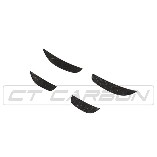 MERCEDES W205 C63 & C63S FRONT BUMPER FORGED CARBON FIBRE CANARDS / FINS