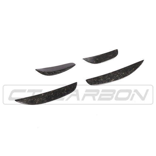 MERCEDES W205 C63 & C63S FRONT BUMPER FORGED CARBON FIBRE CANARDS / FINS