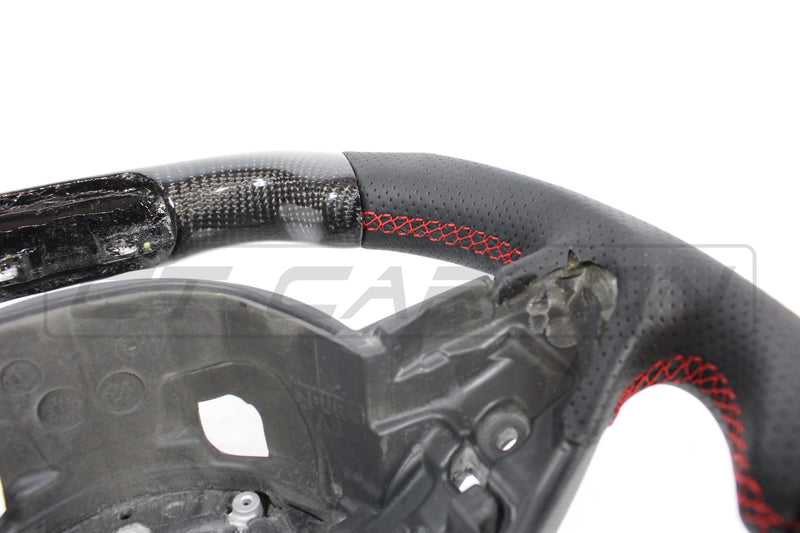 Load image into Gallery viewer, MERCEDES AMG CARBON FIBRE / LEATHER STEERING WHEEL
