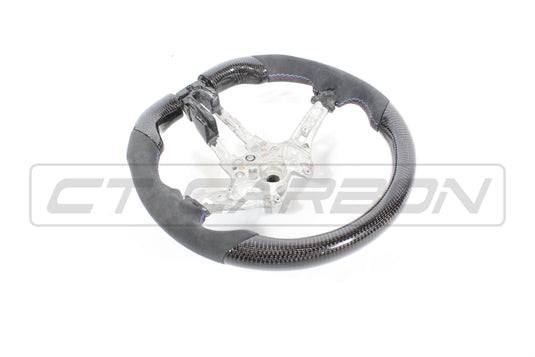 BMW FXX CARBON FIBRE / ALCANTARA FLAT BOTTOM STEERING WHEEL