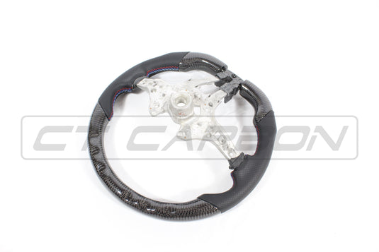 BMW FXX CARBON FIBRE / LEATHER FLAT BOTTOM STEERING WHEEL