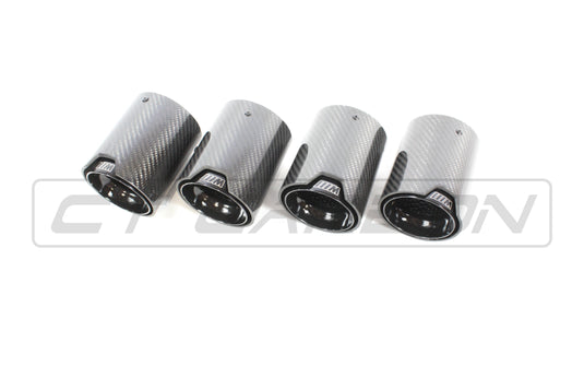 BMW F90 M5 CARBON FIBRE EXHAUST TIPS - BLACK x4