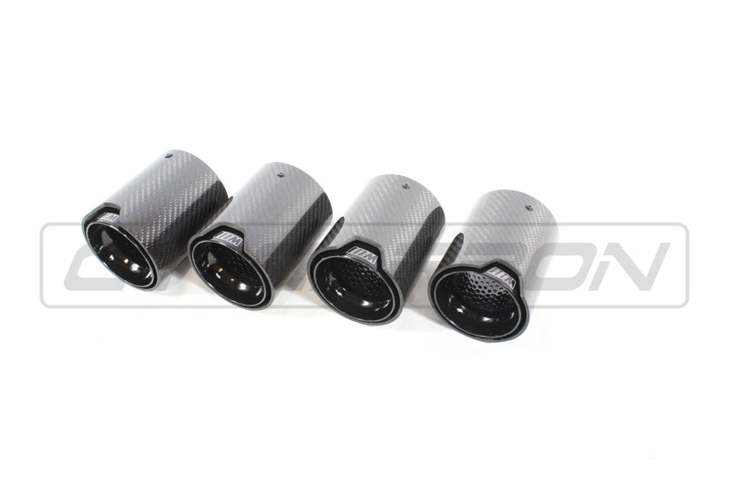 Load image into Gallery viewer, BMW F90 M5 CARBON FIBRE EXHAUST TIPS - BLACK x4
