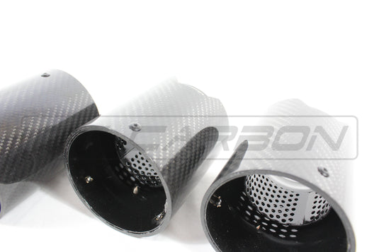 BMW F90 M5 CARBON FIBRE EXHAUST TIPS - BLACK x4