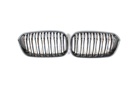 BMW F20 1 SERIES LCI DOUBLE SLAT BLACK GRILLES - BLAK BY CT CARBON