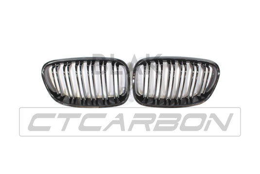 BMW F20 1 SERIES PRE-LCI DOUBLE SLAT BLACK GRILLES - BLAK BY CT CARBON