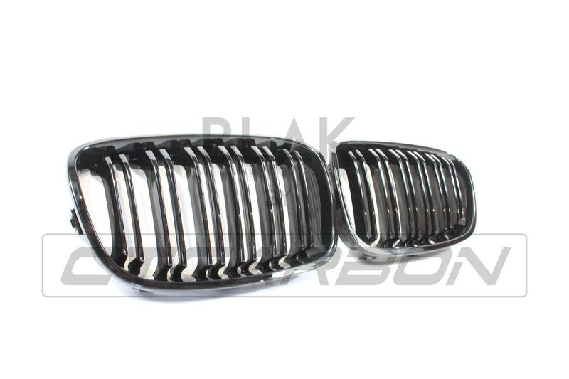 Load image into Gallery viewer, BMW F20 1 SERIES PRE-LCI DOUBLE SLAT BLACK GRILLES - BLAK BY CT CARBON
