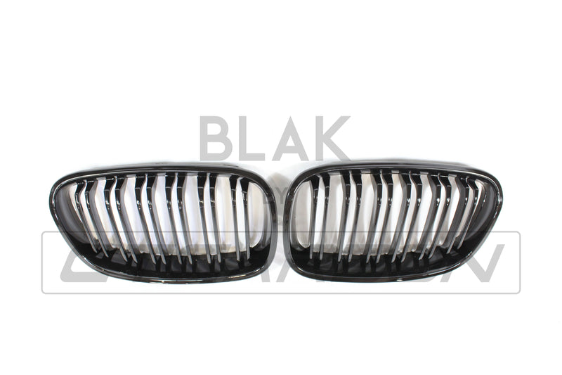 Load image into Gallery viewer, BMW F20 1 SERIES PRE-LCI DOUBLE SLAT BLACK GRILLES - BLAK BY CT CARBON
