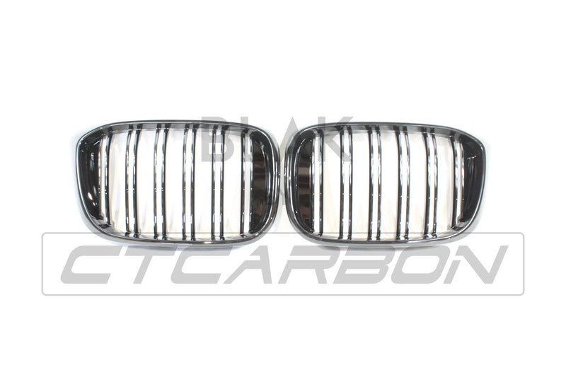 Load image into Gallery viewer, BMW G01 X3 DOUBLE SLAT BLACK GRILLES - BLAK BY CT CARBON
