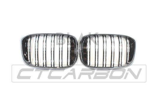 BMW G01 X3 DOUBLE SLAT BLACK GRILLES - BLAK BY CT CARBON