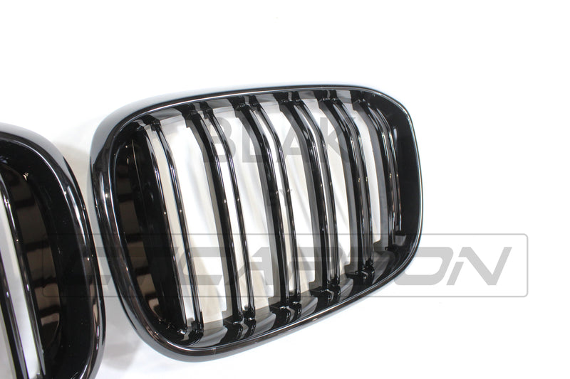 Load image into Gallery viewer, BMW G01 X3 DOUBLE SLAT BLACK GRILLES - BLAK BY CT CARBON
