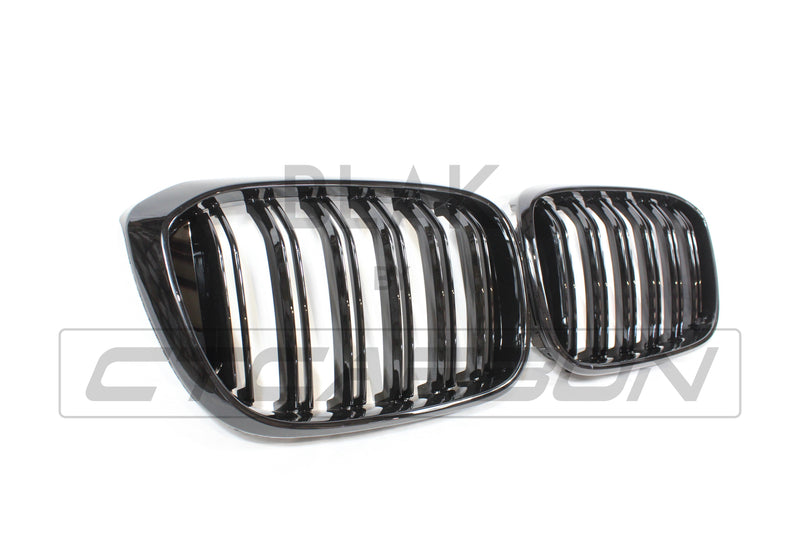 Load image into Gallery viewer, BMW G01 X3 DOUBLE SLAT BLACK GRILLES - BLAK BY CT CARBON
