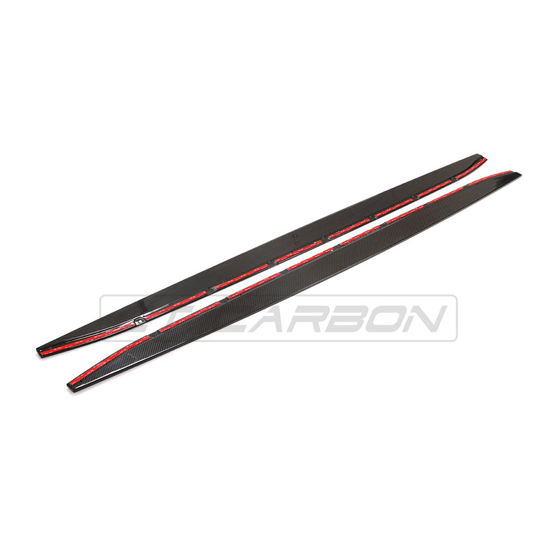 Load image into Gallery viewer, BMW M3 G80 CARBON FIBRE SIDE SKIRT EXTENSIONS - CT DESIGN
